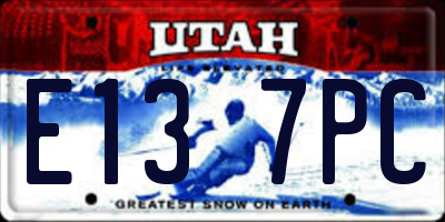 UT license plate E137PC