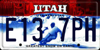 UT license plate E137PH