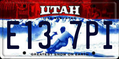 UT license plate E137PI