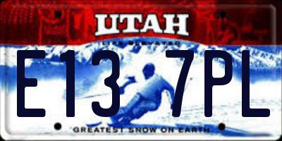 UT license plate E137PL