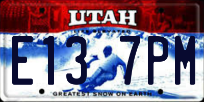 UT license plate E137PM