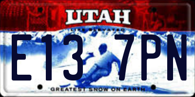 UT license plate E137PN