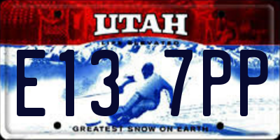 UT license plate E137PP
