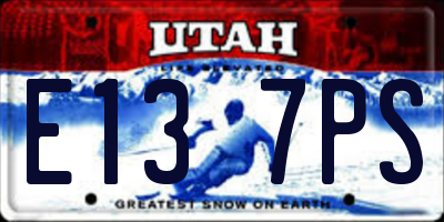 UT license plate E137PS