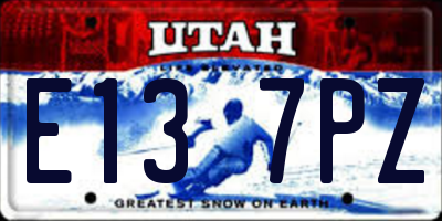 UT license plate E137PZ