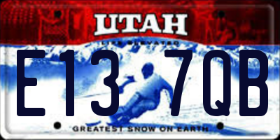 UT license plate E137QB