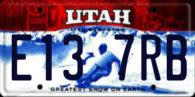 UT license plate E137RB