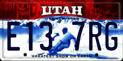 UT license plate E137RG