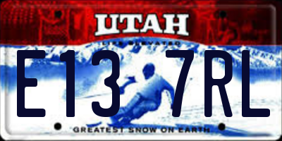 UT license plate E137RL