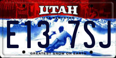 UT license plate E137SJ