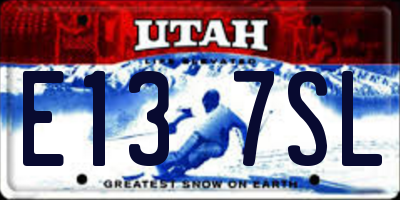 UT license plate E137SL