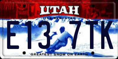 UT license plate E137TK