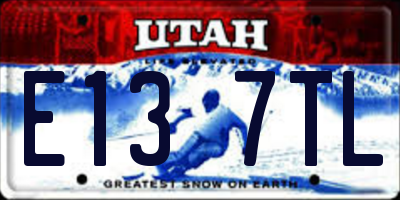 UT license plate E137TL