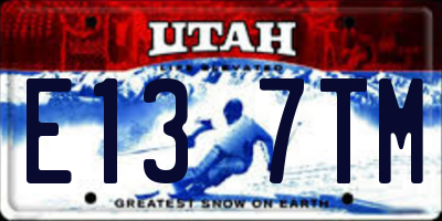 UT license plate E137TM