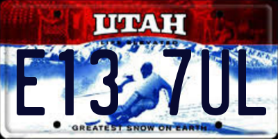 UT license plate E137UL