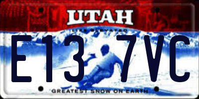 UT license plate E137VC