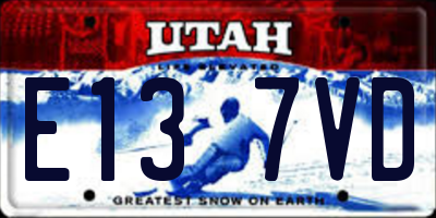 UT license plate E137VD