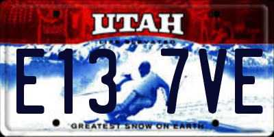 UT license plate E137VE