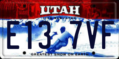 UT license plate E137VF