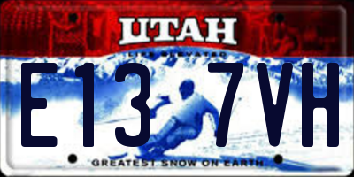 UT license plate E137VH