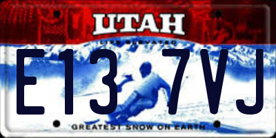 UT license plate E137VJ