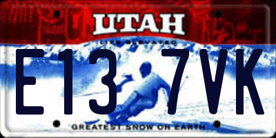 UT license plate E137VK