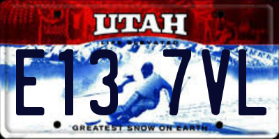 UT license plate E137VL