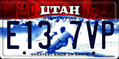 UT license plate E137VP