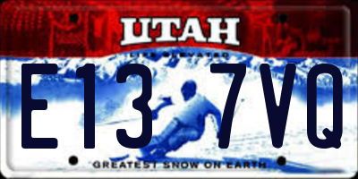 UT license plate E137VQ