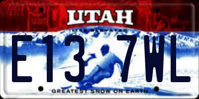 UT license plate E137WL