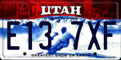 UT license plate E137XF