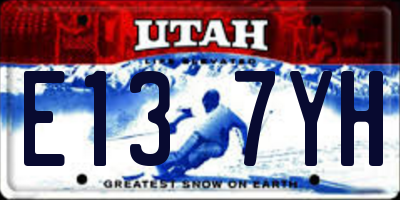 UT license plate E137YH