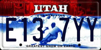 UT license plate E137YY