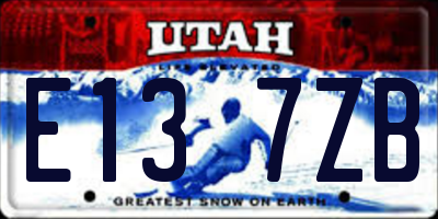 UT license plate E137ZB