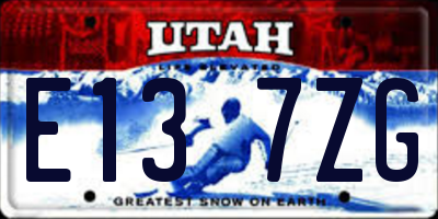 UT license plate E137ZG