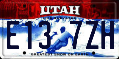 UT license plate E137ZH