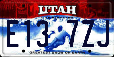 UT license plate E137ZJ