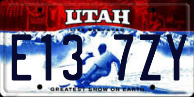 UT license plate E137ZY