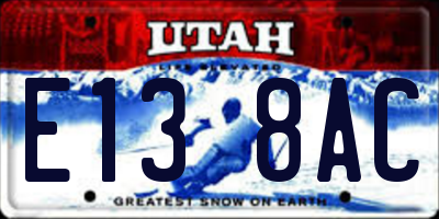 UT license plate E138AC