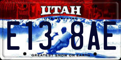 UT license plate E138AE