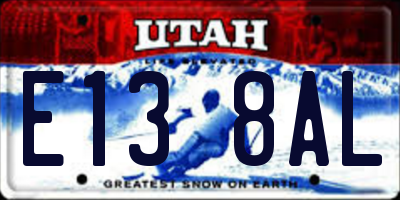 UT license plate E138AL