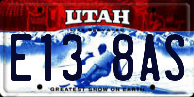 UT license plate E138AS