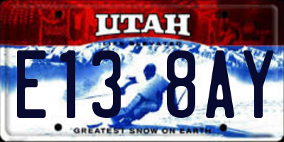 UT license plate E138AY