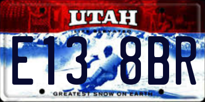 UT license plate E138BR