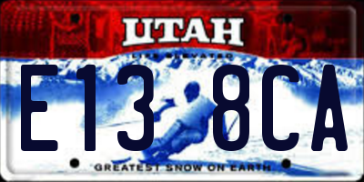UT license plate E138CA