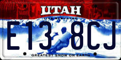 UT license plate E138CJ
