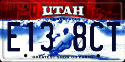 UT license plate E138CT