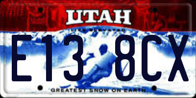 UT license plate E138CX