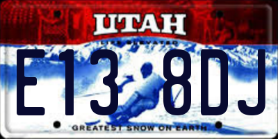 UT license plate E138DJ