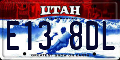 UT license plate E138DL